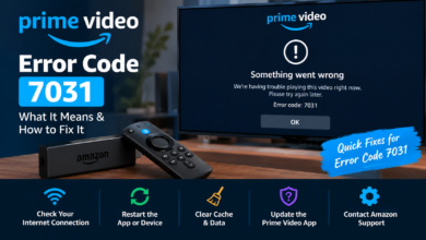 Amazon Prime Video error code 7031 Cause and Easy Fixes